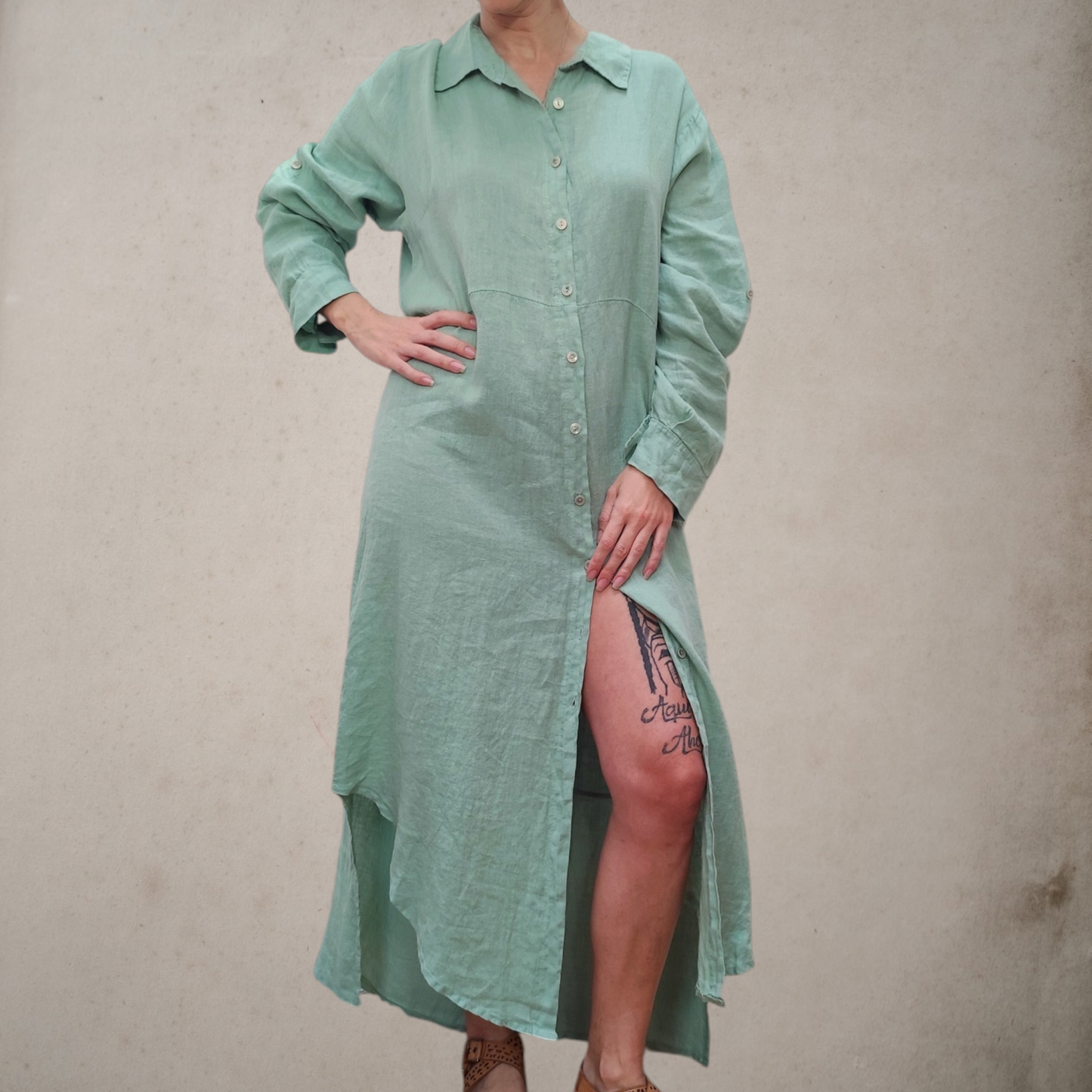 Vestido Camino – lino natural