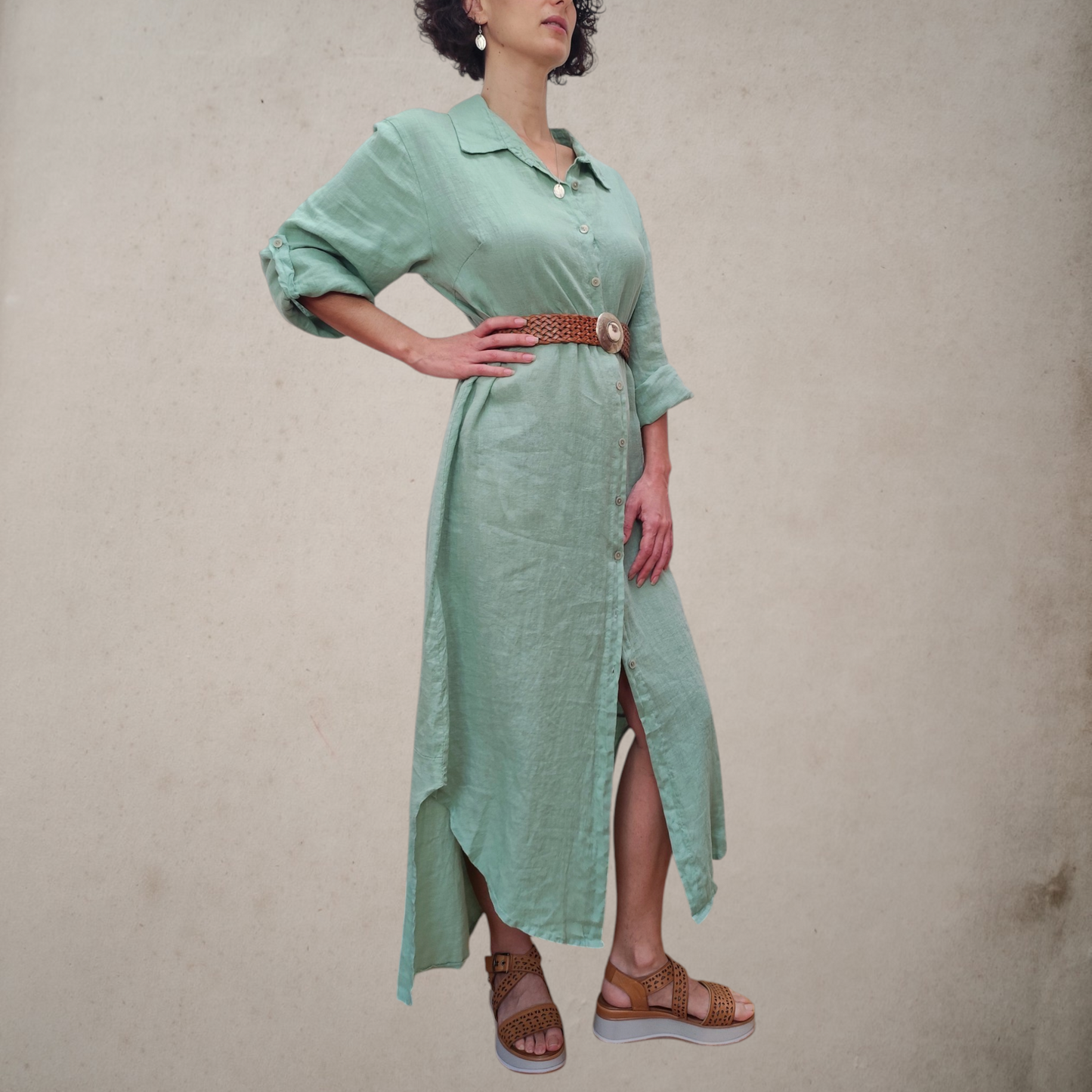 Vestido Camino – lino natural