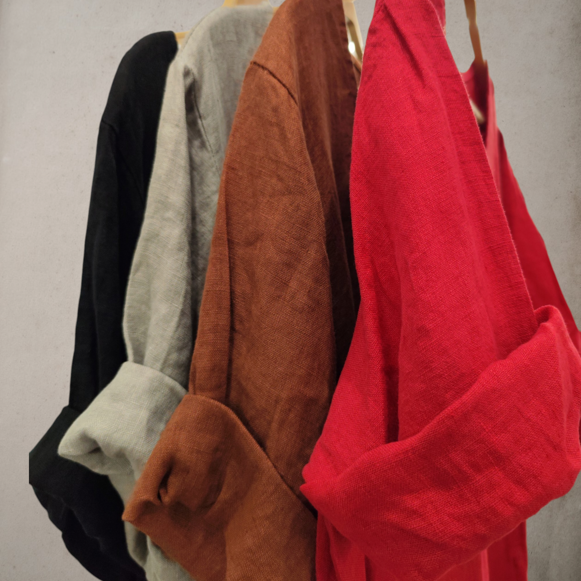 Vestido básico de lino en varios colores, fresco, ligero y muy cómodo